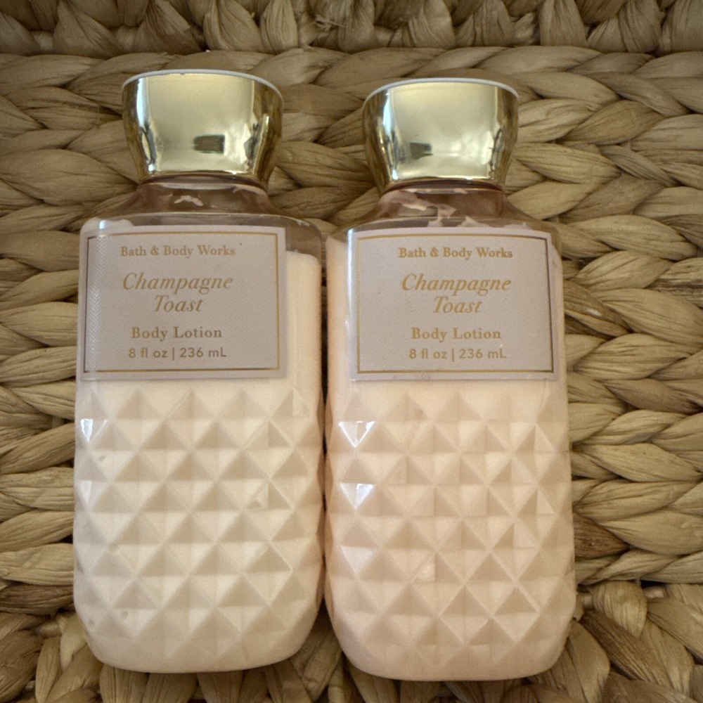 Bath & Body Works CHAMPAGNE TOAST Body Lotion Set of 2 NEW